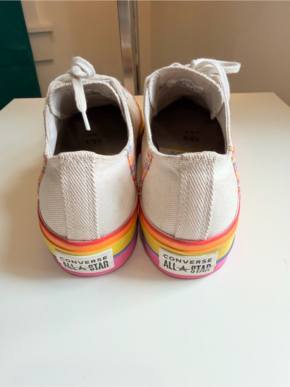Converse Lift Ox Rainbow Platform 564992C Women SZ 10.5 Excellent - Picture 6 of 11